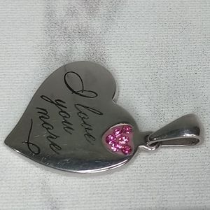 "I Love You More" Heart Pendant